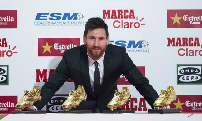 Messi 4 lần đoạt “Giày vàng”: “Liều doping” đấu Ronaldo “Bóng vàng” - 1