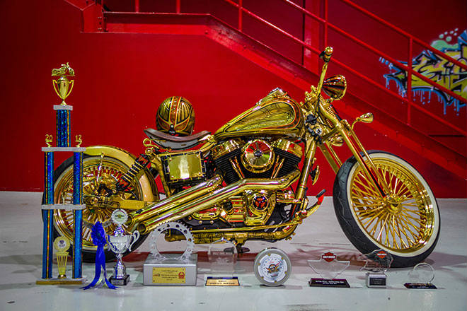 Ngắm “núi vàng di động” Harley Davidson Custom - 9
