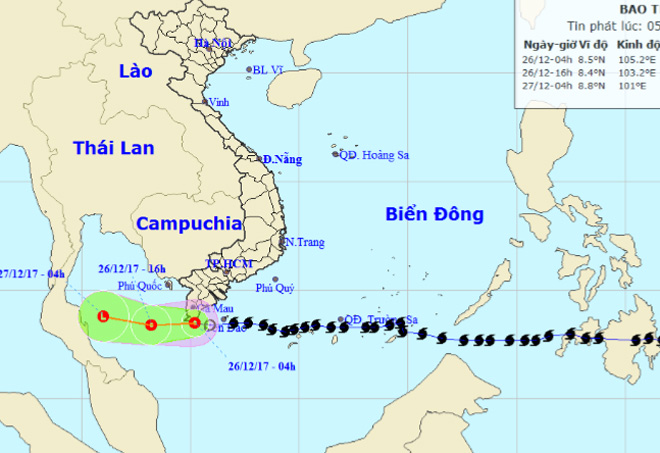 Tin cuối cùng về bão Tembin: Trâu Mộng đuối sức, dân Nam Bộ thở phào Tin cuối cùng về bão Tembin: Trâu Mộng đuối sức, dân Nam Bộ thở phào