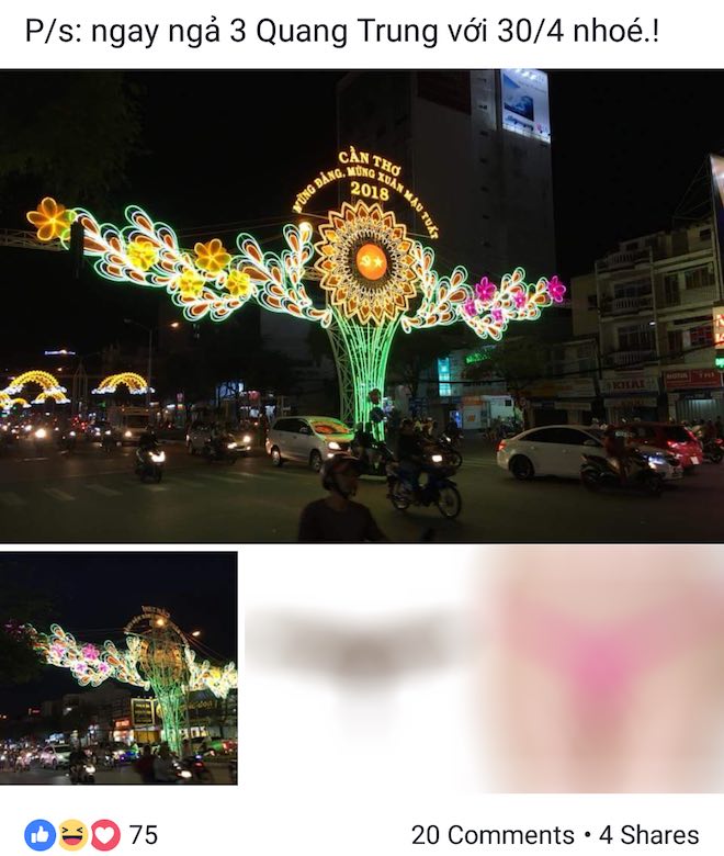 Nóng 24h qua: Đăng ảnh cổng chào xuân kèm quần lót, Facebooker bị mời làm việc Nóng 24h qua: Đăng ảnh cổng chào xuân kèm quần lót, Facebooker bị mời làm việc