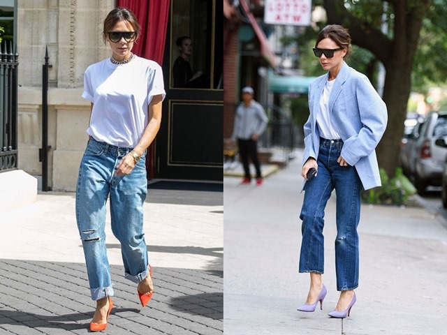 5 cách diện jeans sang trọng của Victoria Beckham