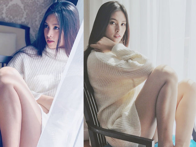 Lần đầu tiên Tiểu Vy mặc giấu quần lộ chân dài quyến rũ làm "chao đảo" fan nam