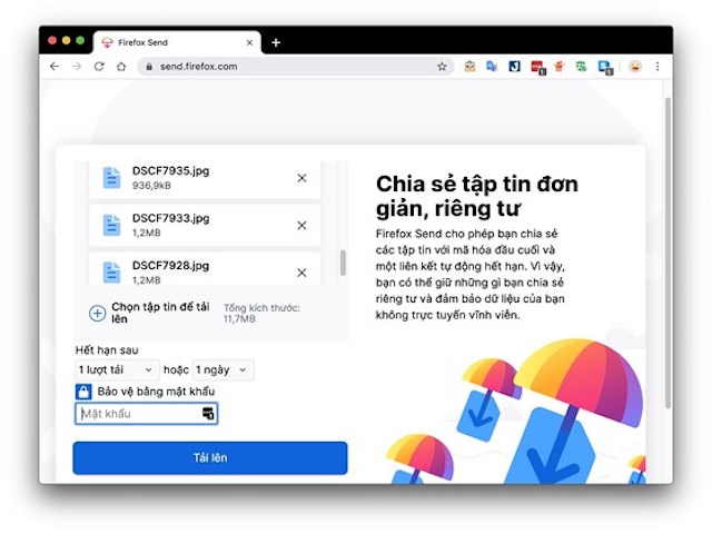 Cách gửi tập tin siêu tốc cho bạn bè bằng Firefox Send Cách gửi tập tin siêu tốc cho bạn bè bằng Firefox Send
