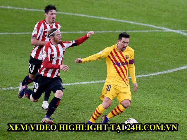 Video Athletic Bilbao - Barcelona: Messi lập cú đúp, rượt đuổi 5 bàn thắng Video Athletic Bilbao - Barcelona: Messi lập cú đúp, rượt đuổi 5 bàn thắng