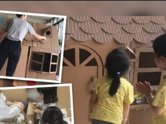 Bà mẹ “hô biến” thùng carton cũ thành loạt đồ chơi cực đáng yêu cho con gái