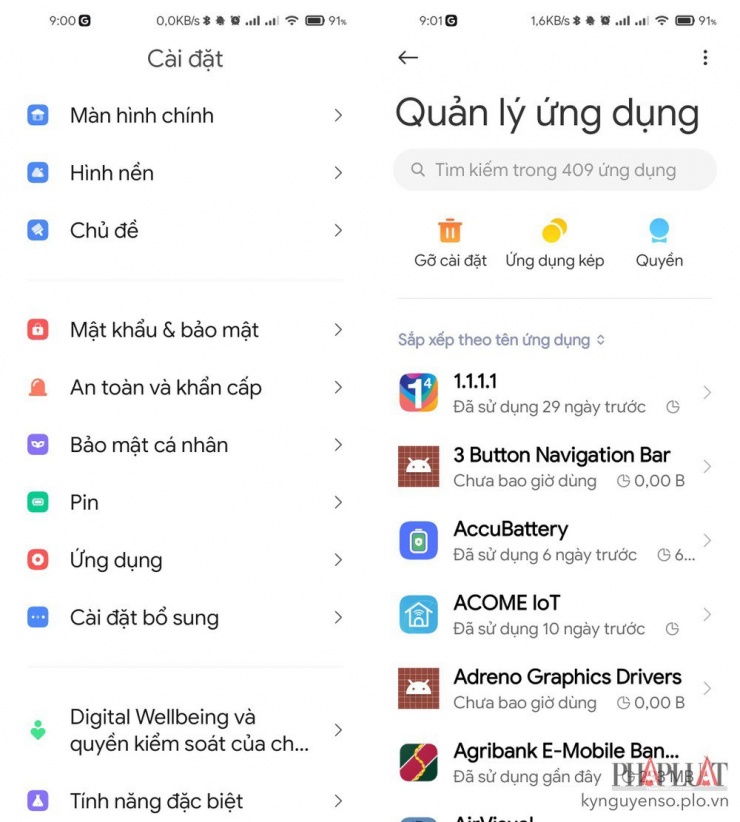 Gỡ cài đặt các ứng dụng Android độc hại trên điện thoại. Ảnh: TIỂU MINH