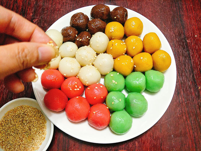 Bánh trôi ngũ sắc vừa đẹp vừa ngon cho tết Hàn thực bớt đơn điệu - 7