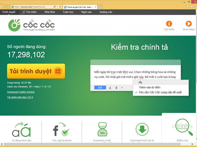 Rộ thông tin trình duyệt Cốc Cốc thu thập cookies tài khoản Facebook