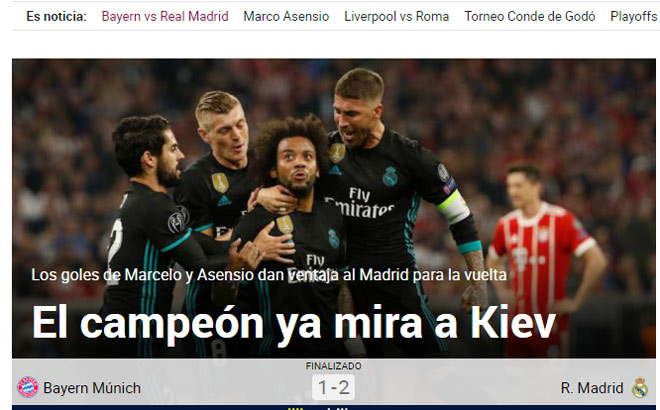 "Vua" Real khuất phục Bayern: Báo chí thế giới tung hô “Kẻ hủy diệt” "Vua" Real khuất phục Bayern: Báo chí thế giới tung hô “Kẻ hủy diệt”