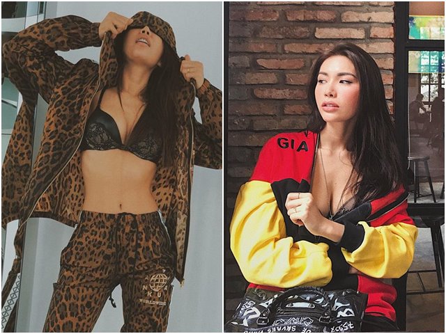 Học Minh Tú mặc lộ nội y đi chơi lễ vừa ngầu vừa sexy