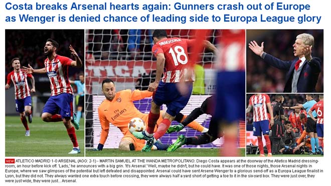 Wenger nhận trái đắng Costa: Báo TBN so sánh Arsenal như lá trước gió Wenger nhận trái đắng Costa: Báo TBN so sánh Arsenal như lá trước gió