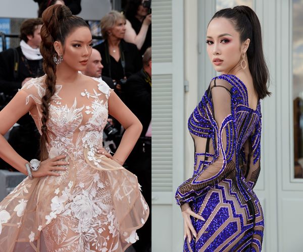 Cannes 2018: Vũ Ngọc Anh dạn dĩ khoe 80% cơ thể, lấn át Lý Nhã Kỳ? - 1
