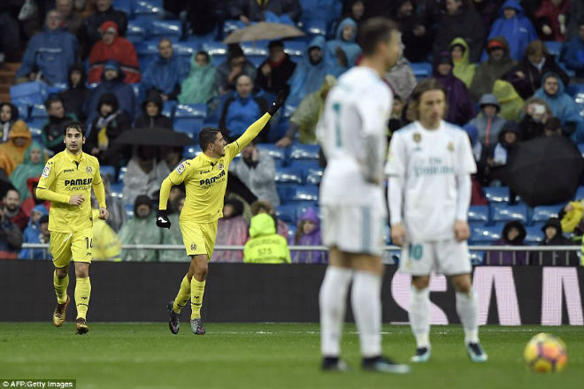 Villareal từng gieo sầu cho Real Madrid ngay trận lượt đi La Liga mùa này ở Bernabeu
