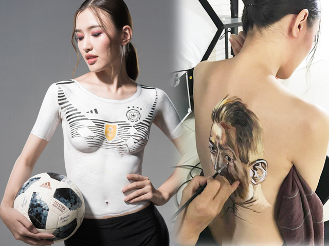 Hoa khôi xứ Nghệ kể chuyện bán nude để vẽ áo đấu cổ vũ tuyển Đức