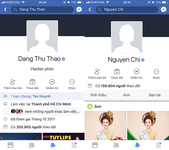 Facebook Đặng Thu Thảo, Khả Ngân, Nam Thư... bị hack - 1