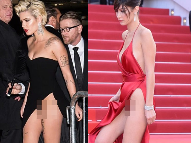 Những pha váy khoét xẻ cao "phản chủ" khiến mỹ nhân muốn độn thổ