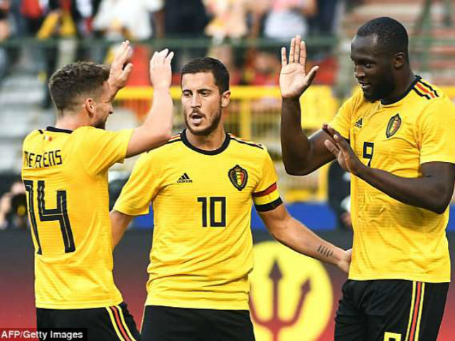 Bỉ ra oai trước World Cup: Hazard gặp đại nạn che mờ cú đúp Lukaku