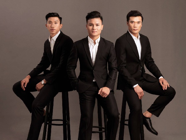 Quang Hải, Văn Hậu, Bùi Tiến Dũng lịch lãm khi mặc vest làm mẫu thời trang