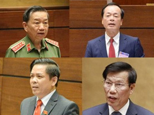 Quốc hội chất vấn 4 bộ trưởng