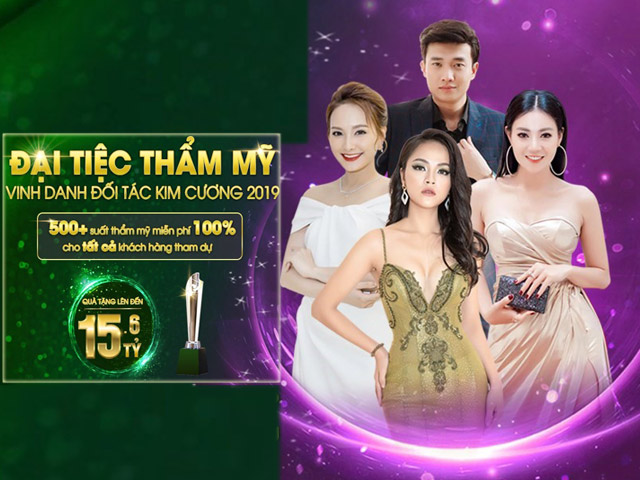 Thu Cúc tung “bão” ưu đãi trong đại tiệc thẩm mỹ vinh danh đối tác kim cương 2019