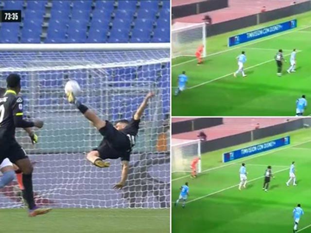 Siêu phẩm ngả bàn đèn ở Serie A được khen đẹp hơn Rooney, Andy Carroll Siêu phẩm ngả bàn đèn ở Serie A được khen đẹp hơn Rooney, Andy Carroll