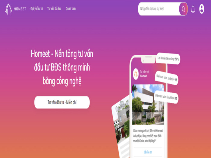 Homeet – Nền tảng tư vấn đầu tư bất động sản thông minh thời đại 4.0 Homeet – Nền tảng tư vấn đầu tư bất động sản thông minh thời đại 4.0