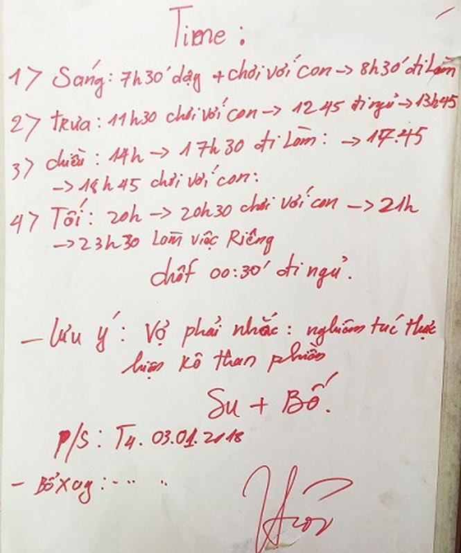 Lặng nhìn lịch nhắc "chơi với con" trong phòng trùm ma túy Lóng Luông - 4