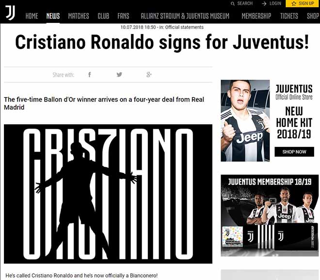 Siêu “bom tấn” Ronaldo: Sự lọc lõi của Juventus, 1 tuần đủ vốn 105 triệu euro - 1