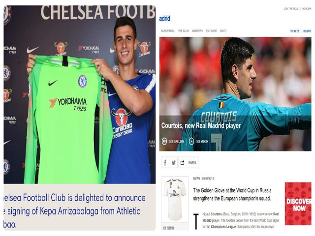 CH&Iacute;NH THỨC: Chelsea nổ "bom tấn" Kepa 72 triệu bảng, Courtois đến Real