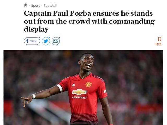 MU ra qu&acirc;n như &yacute;: B&aacute;o Anh cực lực khen Pogba, Fred c&oacute; biệt danh mới