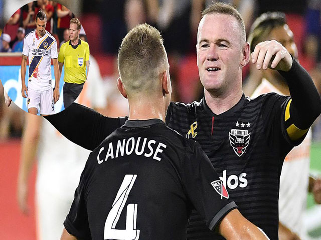 Rooney rực s&aacute;ng 1 b&agrave;n 2 kiến tạo: Phong độ thăng hoa đọ t&agrave;i Ibra tr&ecirc;n đất Mỹ