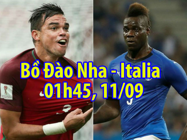 Bồ Đ&agrave;o Nha - Italia: Vua ch&acirc;u &Acirc;u kh&ocirc;ng Ronaldo d&egrave; chừng Balotelli