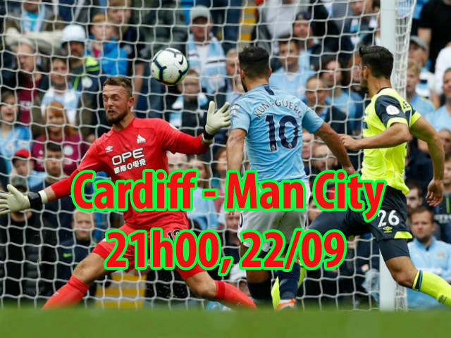 Cardiff &ndash; Man City: Tr&uacute;t giận c&uacute;p C1, Aguero bắt nạt t&acirc;n binh