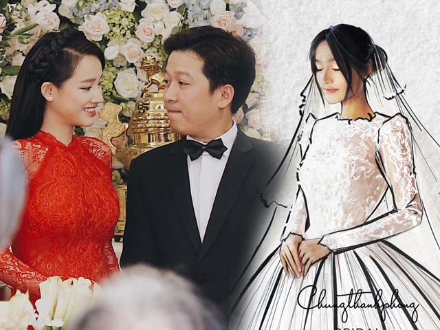 Lộ váy cưới đẹp như cổ tích của Nhã Phương trước giờ G