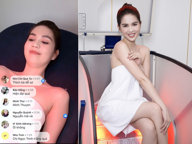 Ngọc Trinh livestream tắm trắng với loạt máy móc hiện đại, thế này không trắng mới lạ