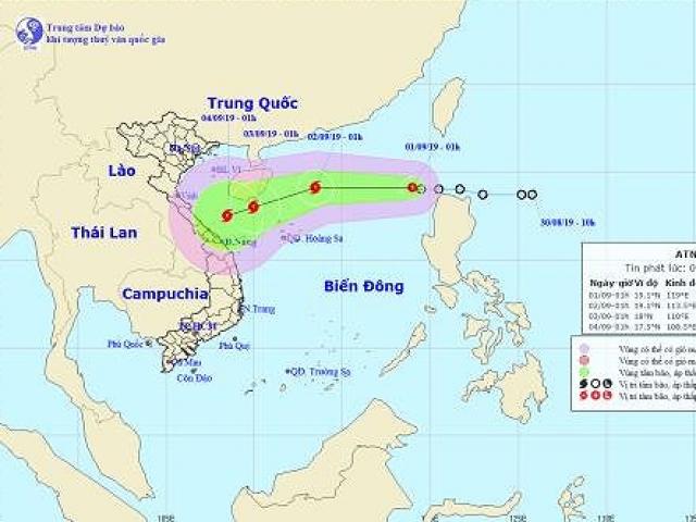 Đêm 2/9 bão đến đảo Hải Nam, mưa cực lớn khắp miền Trung tuần tới