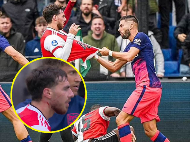 SAO Atletico “hạ cẳng tay“ khiến đối thủ đổ máu, HLV Simeone nổi điên lao vào sân