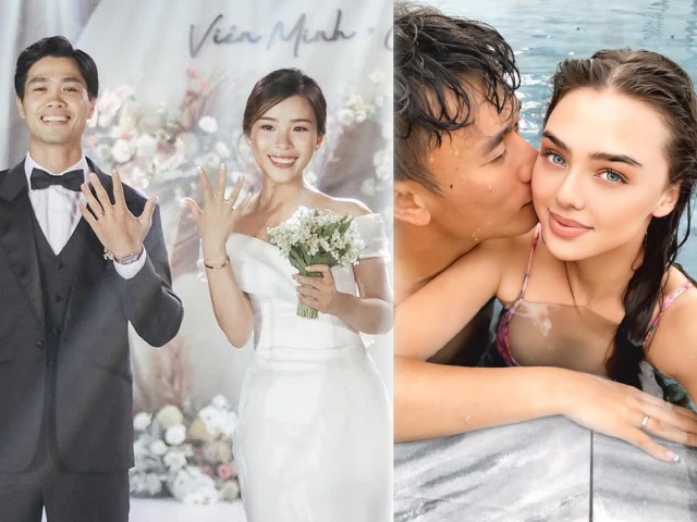 Thủ môn Bùi Tiến Dũng âu yếm mẫu Tây dịp đặc biệt, Công Phượng bị hỏi chuyện vợ “bầu bí“