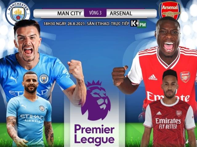 Trực tiếp bóng đá Man City - Arsenal: Quyết hạ “Pháo thủ“ quên nỗi đau mua hụt Ronaldo (Vòng 3 Ngoại hạng Anh)