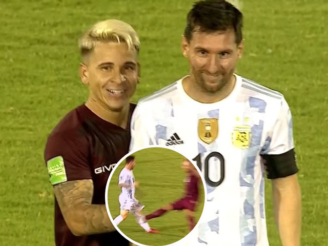 Rợn người Messi suýt bị đạp gãy chân, vẫn nở nụ cười thân thiện với đối thủ