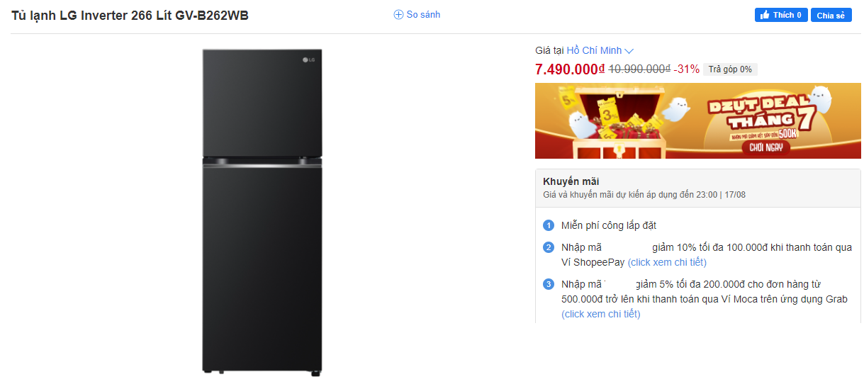 Bảng giá tủ lạnh LG Inverter tháng 8: Giảm tới 10 triệu đồng, nhiều ưu đãi - 3