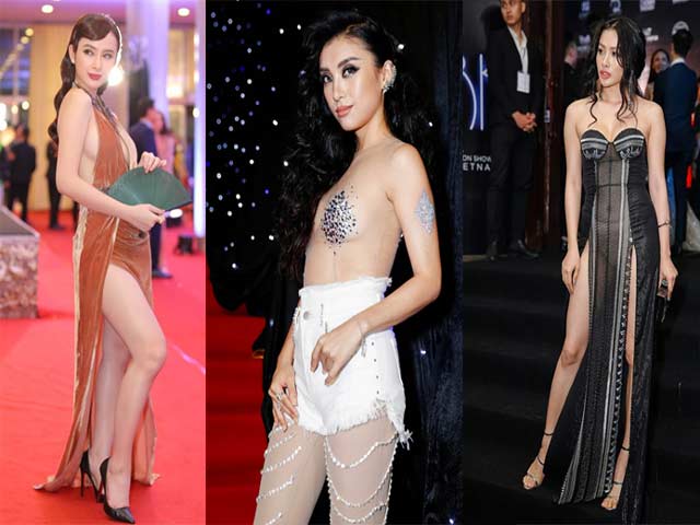 Đâu là bộ váy áo gây sốc nhất thảm đỏ Việt, biến sao thành "nữ hoàng hớ hênh"?