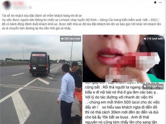 Thả khách giữa đường, tài xế còn ném hành lý khiến nữ hành khách chảy máu mặt