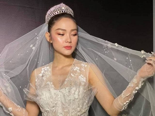 Gợi ý diện váy cưới xuyên thấu đẹp như Minh Hằng