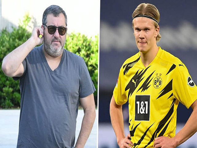 “Siêu cò“ Raiola tung hỏa mù về Haaland, sếp lớn Dortmund phản ứng cực gắt