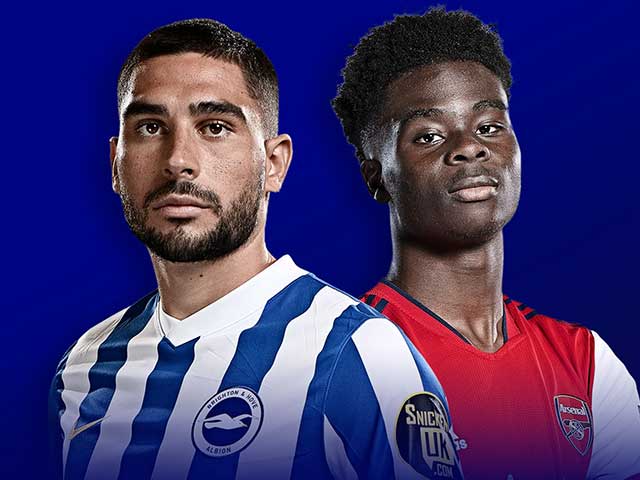 Trực tiếp bóng đá Brighton - Arsenal: Khó cản mạch thăng hoa (Vòng 7 Ngoai hạng Anh)
