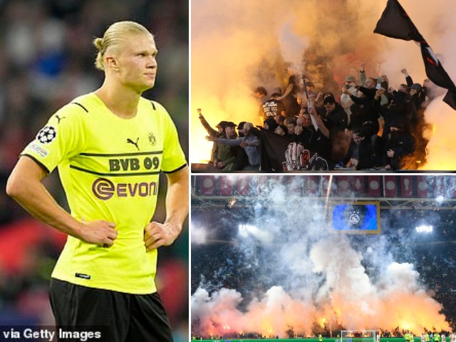 Haaland “tịt ngòi“ ngày Dortmund thảm bại ở Cúp C1, bị fan Ajax “xông khói“