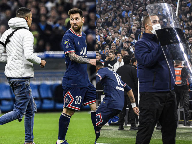 Hỗn loạn Marseille - PSG: Fan cuồng “tấn công“ Messi, Neymar bị ném chai nước