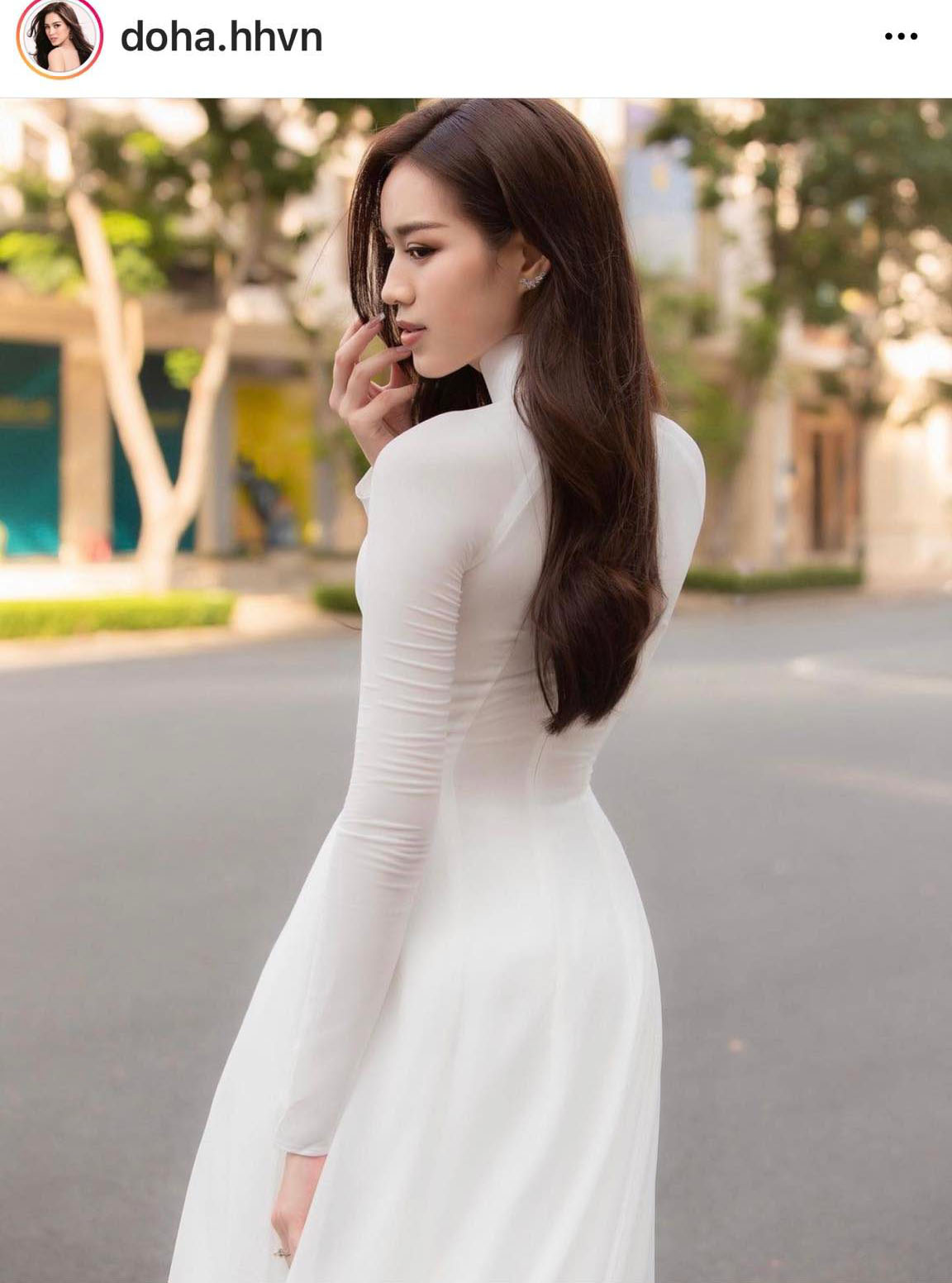 Sau lần mắc lỗi nội y, hoa hậu Đỗ Thị Hà mặc áo dài trắng mỏng sexy mà vẫn như nàng thơ - 3