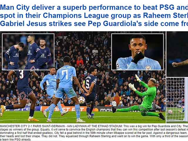 PSG thua ngược Man City: Báo Anh hả hê, truyền thông Pháp lo đụng Bayern